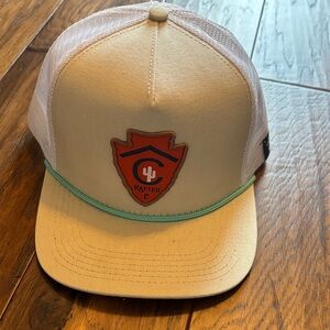 Cream and White Trucker Hat